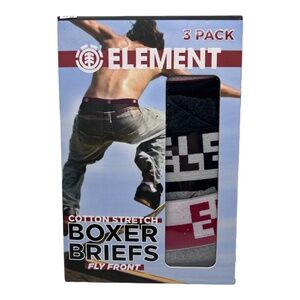 Element Cotton Stretch Men's Boxer Briefs With Fly Front